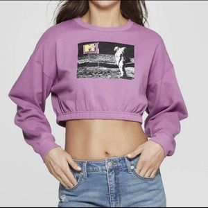 MTV Screen Cropped Crewneck Sweatshirt